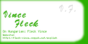 vince fleck business card